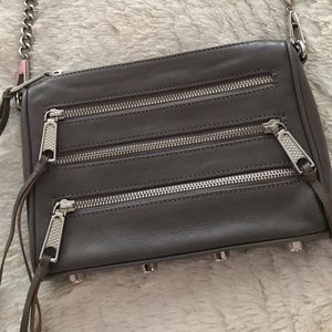 Rebecca Minkoff Grey Sleet Mini 5 Zip Crossbody